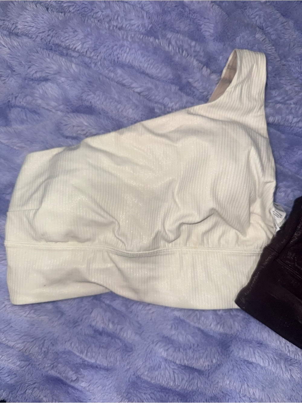 Lululemon Align Asymmetrical Ribbed Bra *Shine in cream white